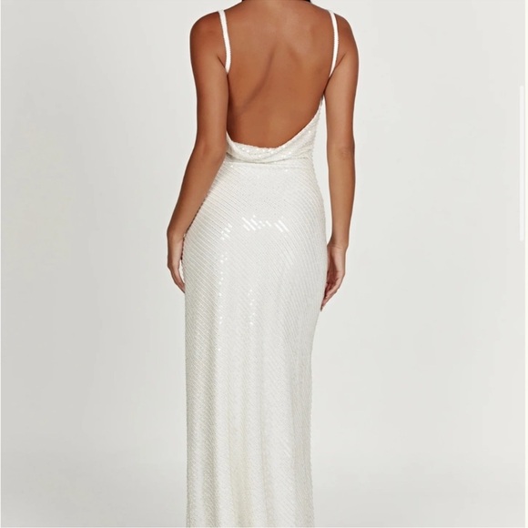 Stunning White Sequin Gown - Picture 1 of 5